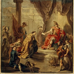 L empereur Flavius Honorius (384-423) faisant de Constance III (mort en 421) son co regent (en 421). (Emperor Honorius making Constantius his co regent)