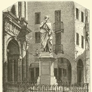 La Statue de Palladio et la Basilica, a Vicence (engraving)