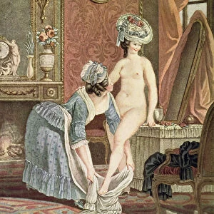 La Toilette, engraving by Louis Marin Bonnet