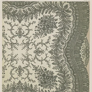 A Lace Shawl by W Vickers, Nottingham (chromolitho)