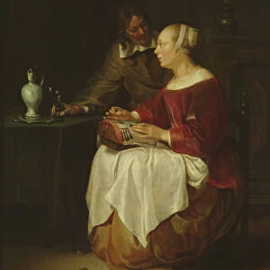 The Lacemaker (oil on panel)