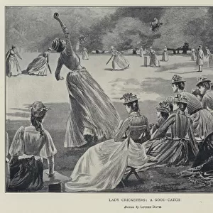 Lady Cricketers (litho)