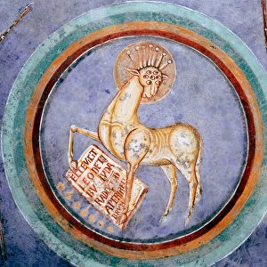 The lamb of Revelation. Anonymous painter of Central Italy, 13th center