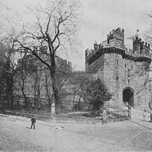 Lancaster Castle, John of Gaunts Tower (b / w photo)