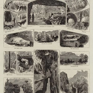 A Land of Caves and Waterfalls, Sketches in North Yorkshire (engraving)