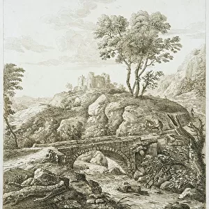 Landscape with Castle (etching on paper)
