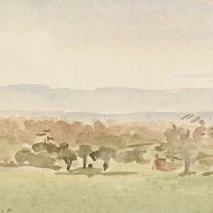 Landscape, possibly Framlingham, Suffolk (w / c on paper)