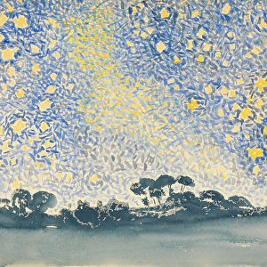 Landscape with Stars, c. 1905-08 (w / c over graphite on white wove paper)