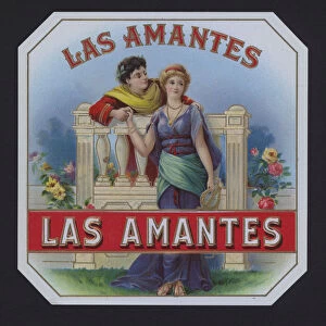 Las Amantes, cigar label (chromolitho)