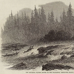 The Laughing Waters Rapids, on the Puntledge, Vancouver Island (engraving)