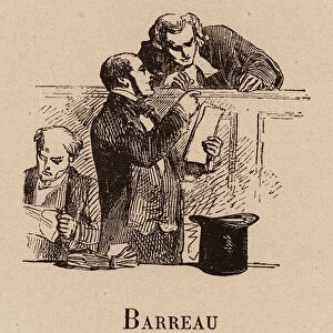 Le Vocabulaire Illustre: Barreau; Bar; Stange (engraving)
