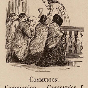 Le Vocabulaire Illustre: Communion (engraving)