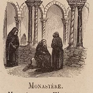 Le Vocabulaire Illustre: Monastere; Monastery; Kloster (engraving)