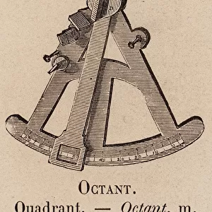 Le Vocabulaire Illustre: Octant; Quadrant (engraving)
