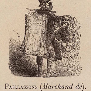 Le Vocabulaire Illustre: Paillassons (Marchand de); Straw-mat dealer; Strohmattehandler (engraving)