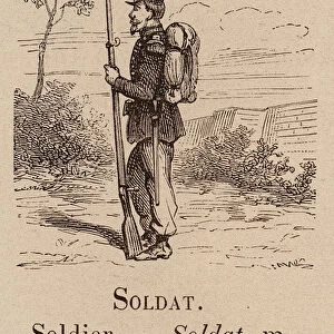 Le Vocabulaire Illustre: Soldat; Soldier (engraving)
