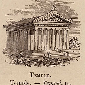 Le Vocabulaire Illustre: Temple; Tempel (engraving)