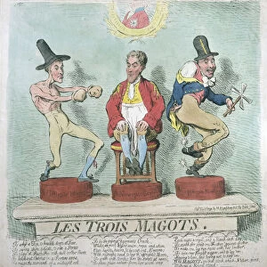 Les Trois Magots, published by Hannah Humphrey in 1791 (hand-coloured etching)