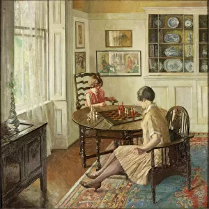 A Lesson in Chess, 1931-c. 1933 (oil on canvas)