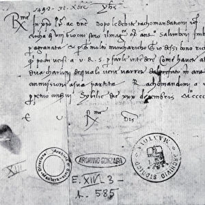 Letter written in Seville to the Ducal Commissioner in Genoa, 30th December 1492 (pen & ink on paper)
