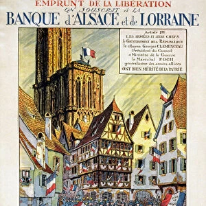 Liberty Loan - Subscribe to Banque d Alsace et de Lorraine, 1918 (colour litho)