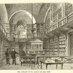 The Library of St Pauls (engraving)
