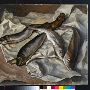 Still Life of Fish, 1928 (oil on canvas)