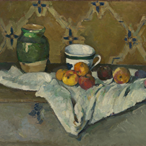 Still Life with Jar, Cup, and Apples, c. 1877 (oil on canvas)