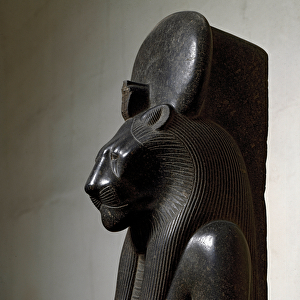 The lioness deity Sekhmet crowned with the solar disk. 1540-1295 BC