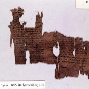 Literary Papyrus: "Phedrus"by Plato (-428;-348), Greek philosopher
