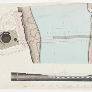 Lithographic overview and cross section of the Great Descents, c. 1818-39 (lithographic print on paper)