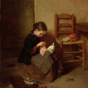 The Little Dressmaker, 1858 (oil on panel)