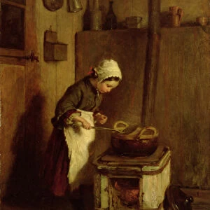 The Little Housekeeper, 1857 (oil on panel)