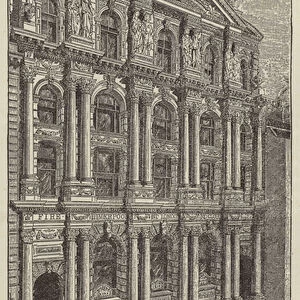 The Liverpool and London and Globe Insurance Office, Corn Street (engraving)