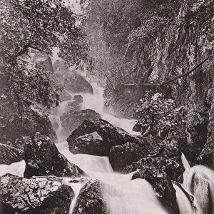 Lodore Falls (b / w photo)