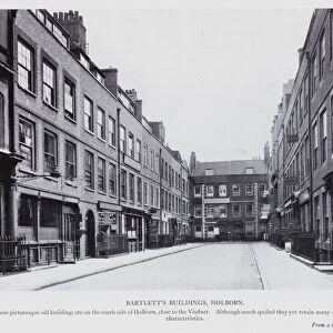 London: Bartletts Buildings, Holborn (b / w photo)
