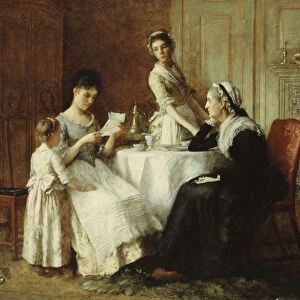 The Long Awaited Letter, 1890 (oil on canvas)
