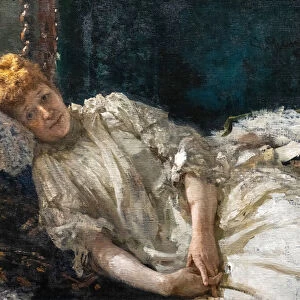 LOUISE DE RIQUET, COUNTESS OF MERCY-ARGENTEAU, 1890 (oil on canvas)