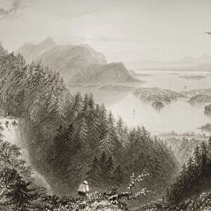 Lower and Turk Lakes, County Killarney, Ireland, from Scenery and Antiquities