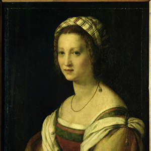 Lucrezia di Baccio del Fede, the Artists Wife, c. 1513 / 14 (oil on panel)