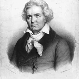 Ludwig van Beethoven (1770-1827) (litho) (b / w photo)