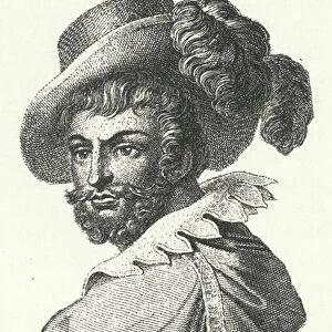 Luis de Camoes, Portugese poet (engraving)