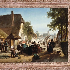Lunch at the Inn, 1886 (oil on canvas)
