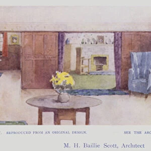 M H Baillie Scott, Architect (colour litho)