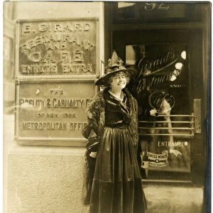 Madam Girard of NY, famous downtown restaurant 92 William St, 1910 (gelatin silver photo)