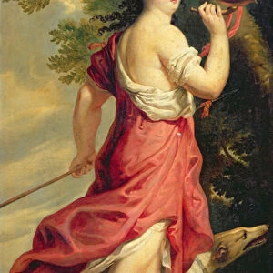Madame de Montespan as Diana the Huntress (oil on canvas)
