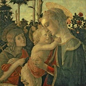 Madonna and Child with St. John the Baptist (oil on panel) (for details see 93885, 93887)