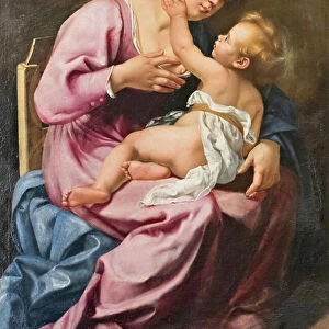 Madonna nursing baby Jesus, 1610-12, (painting)