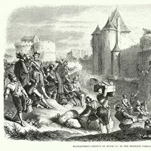 Magnanimous conduct of Henri IV to the besieged Parisians (engraving)
