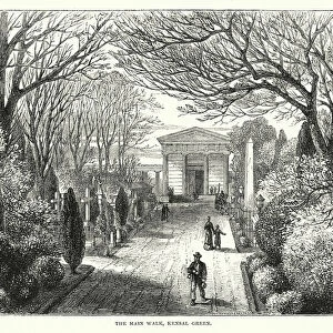 The Main Walk, Kensal Green (engraving)